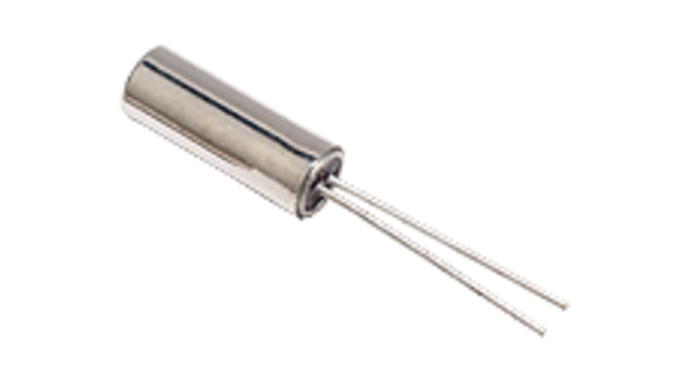 IQD 32.768kHz Crystal Unit ±20ppm Cylinder 2-Pin 3 (Dia.) x 8.2mm