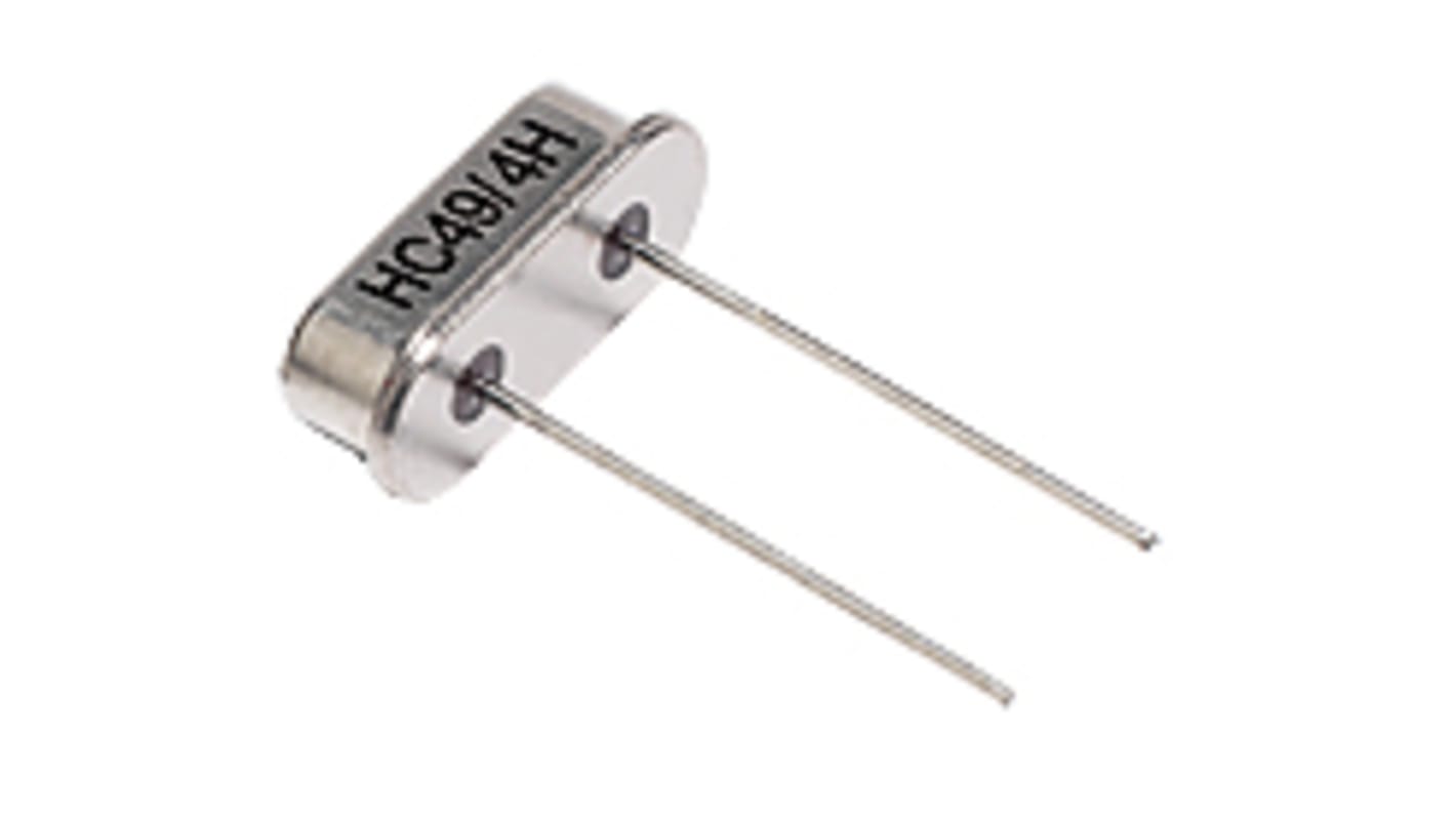 IQD 7.3728MHz Quarzmodul, Durchsteckmontage, ±15ppm, 18pF, B. 4.7mm, H. 4.1mm, L. 11.05mm, HC49/4H, 2-Pin