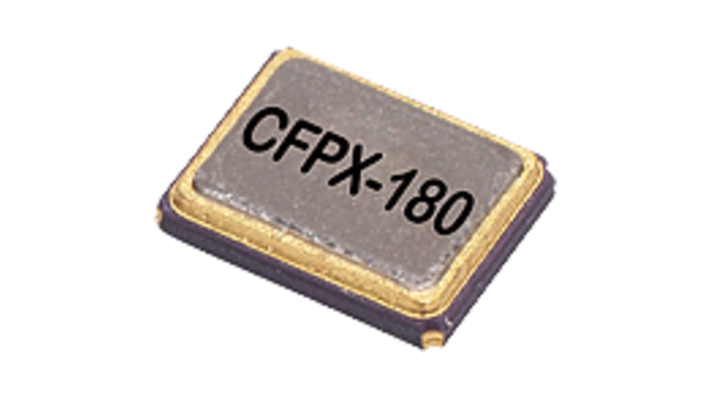 Unidad de cristal 25MHZ, ±50ppm, SMD, 4-Pin, 3.4 x 2.7 x 0.8mm