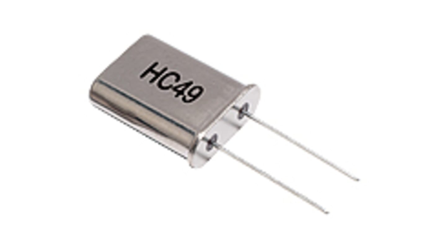 IQD 3.6864MHz Crystal Unit ±20ppm HC49 2-Pin 11.05 x 4.65 x 13.46mm