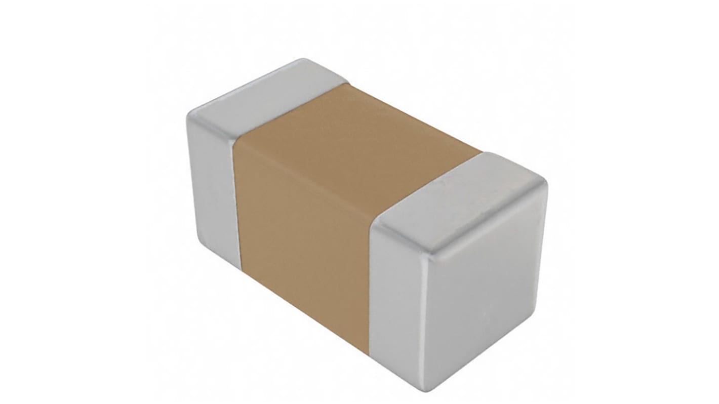 KEMET 1nF Multilayer Ceramic Capacitor MLCC, 100V dc V, ±5% , SMD