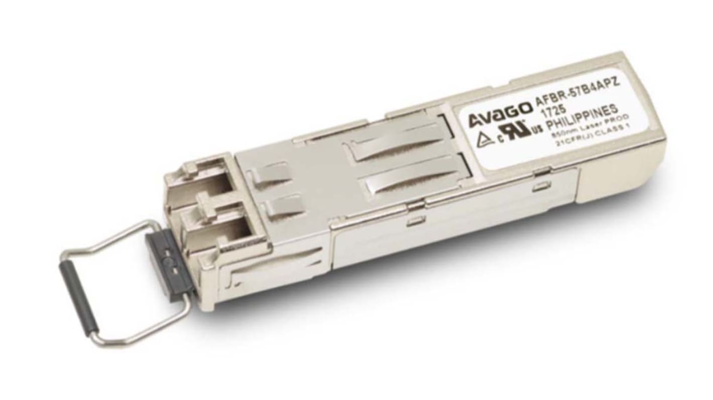 Broadcom AFBR-57B4APZ Fibre Optic Transceiver, SFP Connector, 50MBd, 865нм 20-Pin SFP