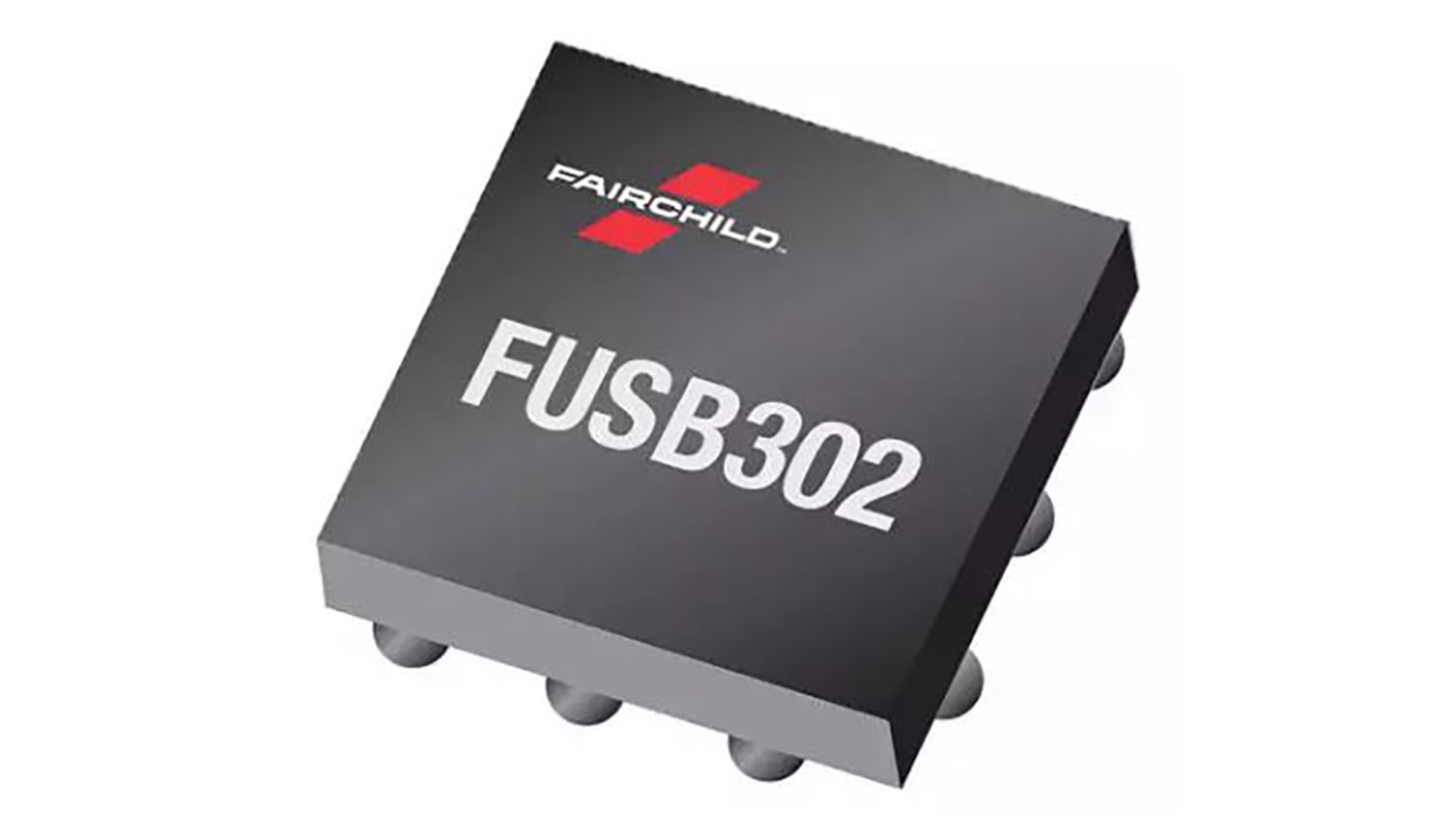 onsemi USB-vezérlő FUSB302M, 5Gbit/s, USB, 14-tüskés, MLP