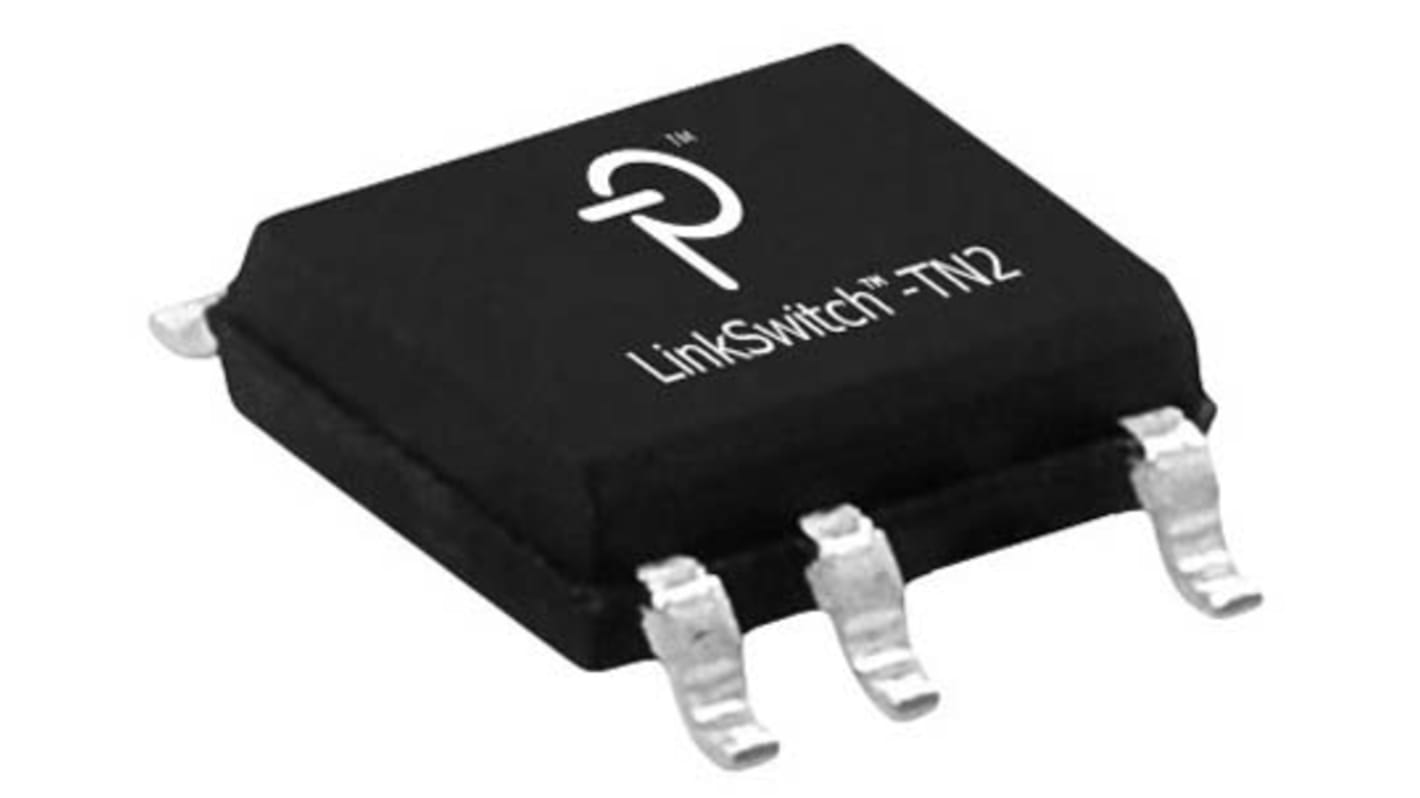 Power Integrations, AC-DC Converter 63 (MDCM) mA, 80 (CCM) mA, Minimum of 50 V 7-Pin, SMD LNK3202G-TL