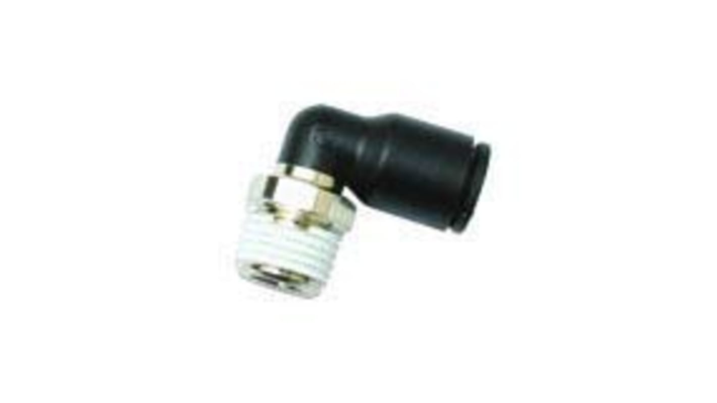 Legris LF3000 Series Elbow Threaded Adaptor, R 1/2 Male to Push In 16 mm, Threaded-to-Tube Connection Style