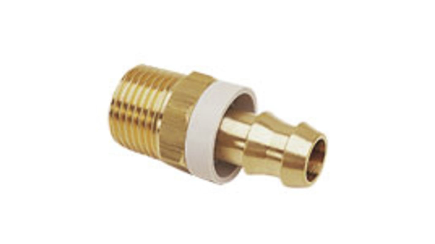 Legris Brass Male Pneumatic Quick Connect Coupling, R 1/4 Male 13mm Hose Barb