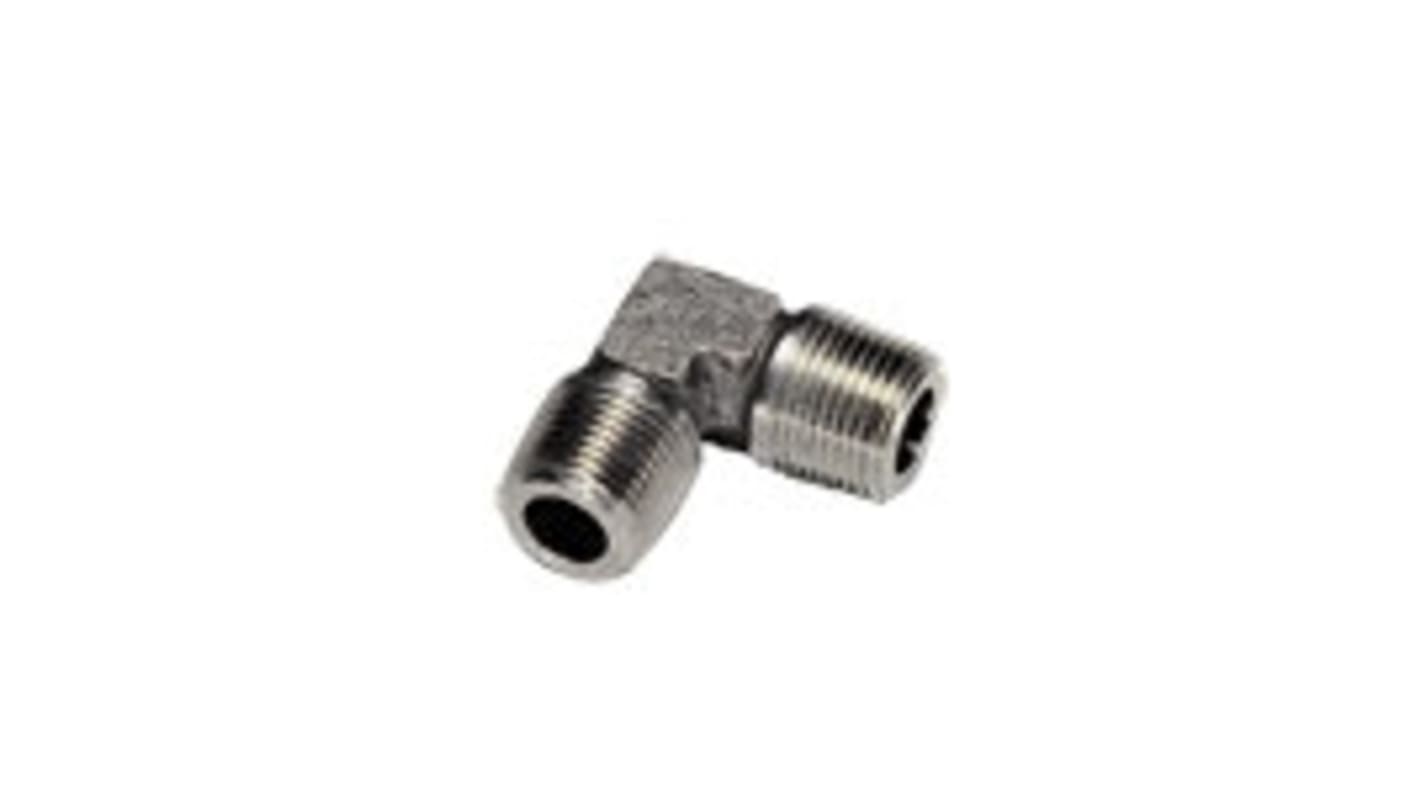 Legris 0152 Series Elbow Threaded Adaptor, R 1/8 Male to R 1/8 Male, Threaded Connection Style