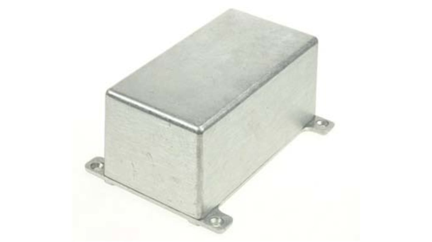 RS PRO Silver Die Cast Aluminium Enclosure, Flanged, Silver Lid, 50.8 x 50.8 x 31.8mm