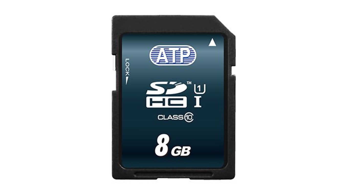 ATP 8 GB Industrial SDHC SD Card, Class 10, UHS-1 U1