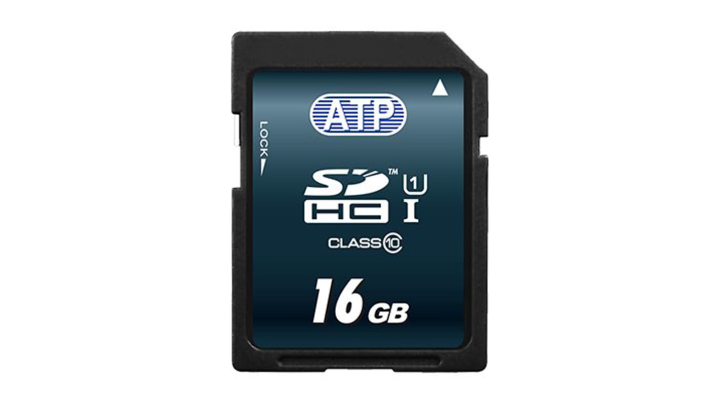 ATP 16 GB Industrial SDHC SD Card, Class 10, UHS-1 U1