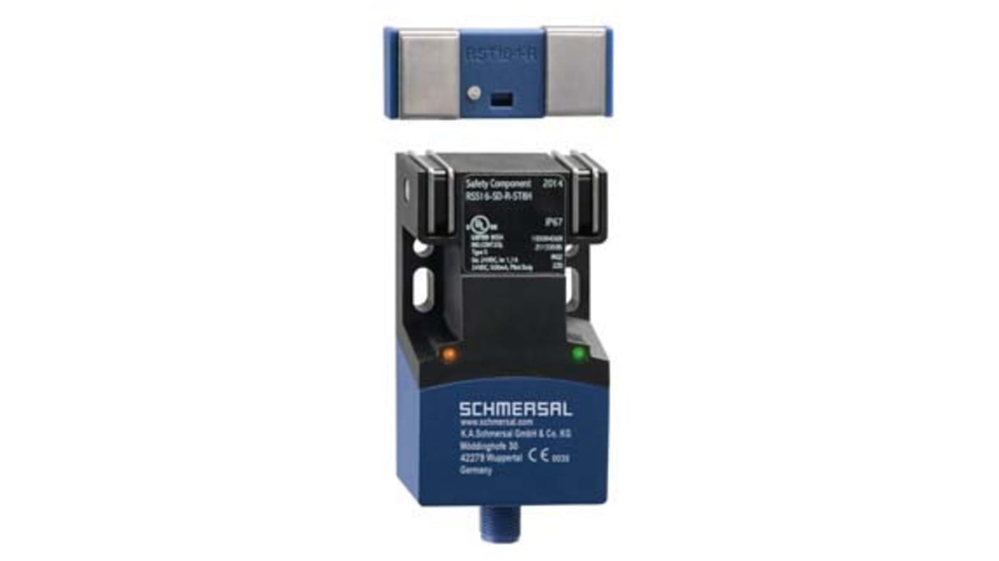 Schmersal RSS16 Series Non-Flush RFID Non-Contact Safety Switch, 26.4V dc, Reinforced Thermoplastic Housing, M12