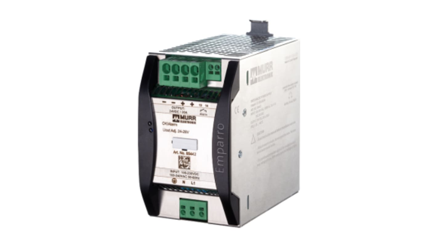 Murrelektronik Limited Emparro Switch Mode DIN Rail Power Supply, 230V ac, 56V dc dc Output, 10A Output, 480W