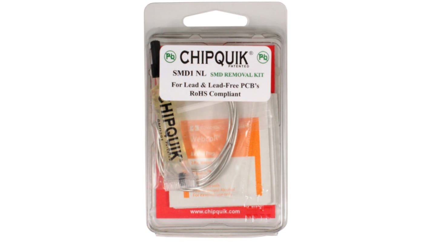 Malla de desoldadura CHIPQUIK SMD1NL 0.8m, para soldadura libre de plomo, sin limpieza