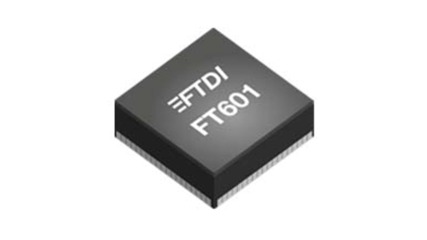 FTDI Chip 2-Kanal USB-Brücke IC, 480 Mbps, 5Gbit/s Transceiver-IC USB 2.0, USB 3.0 Single 76-Pin (3,3 V), QFN