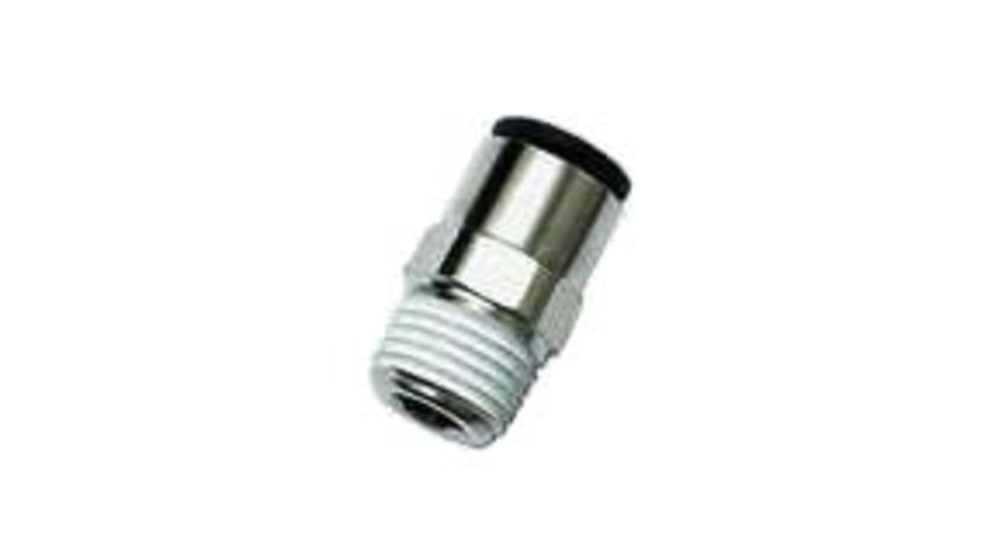 Legris LF3000 Series Straight Threaded Adaptor, R 3/8 Male to Push In 16 mm, Threaded-to-Tube Connection Style