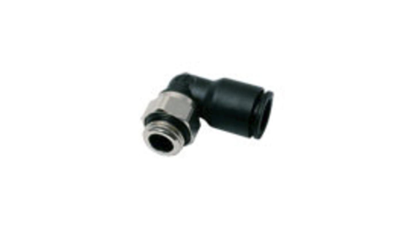 Legris LF3000 Series Elbow Threaded Adaptor, G 1/2 Male to Push In 8 mm, Threaded-to-Tube Connection Style