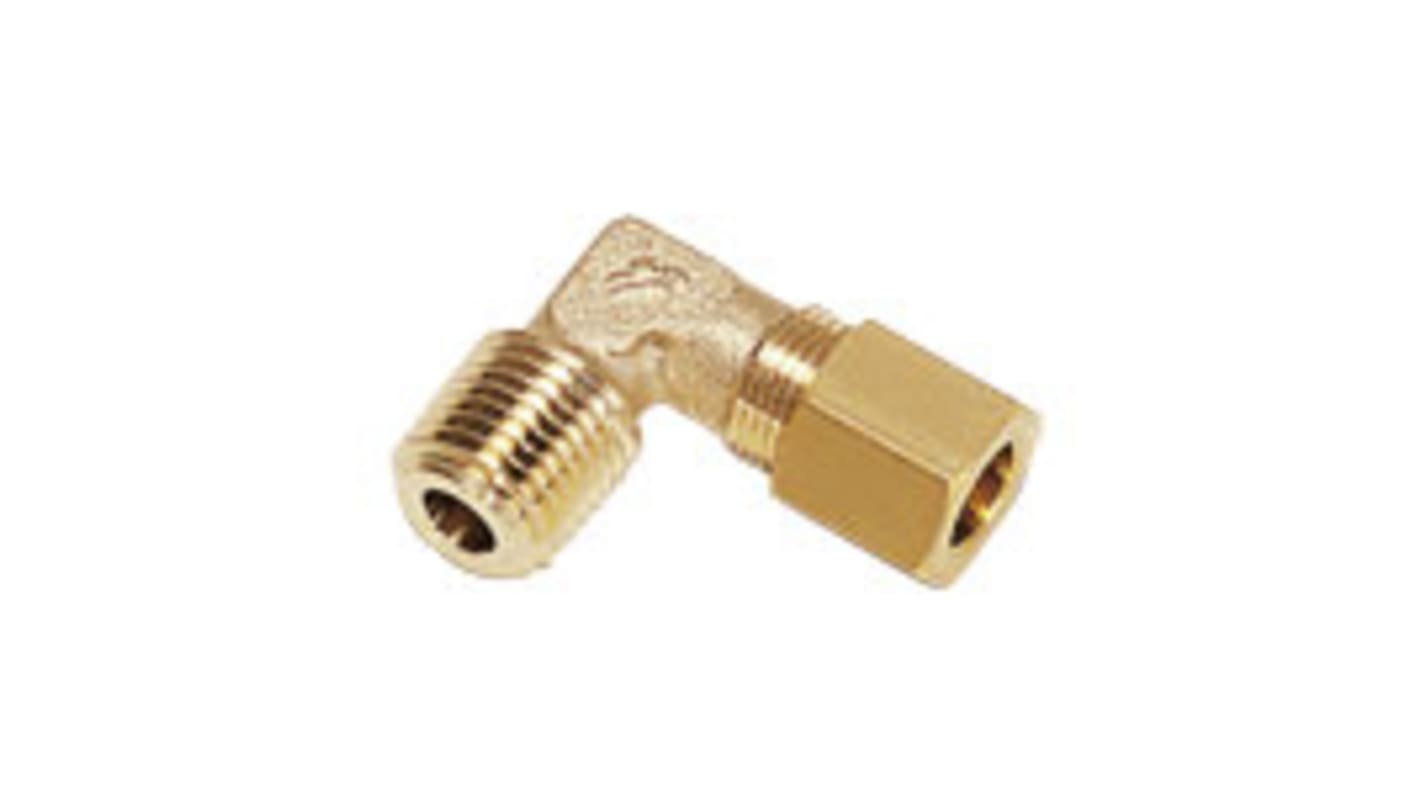 Legris 0109 Series Elbow Threaded Adaptor, R 1/2 Male to Push In 10 mm, Threaded-to-Tube Connection Style