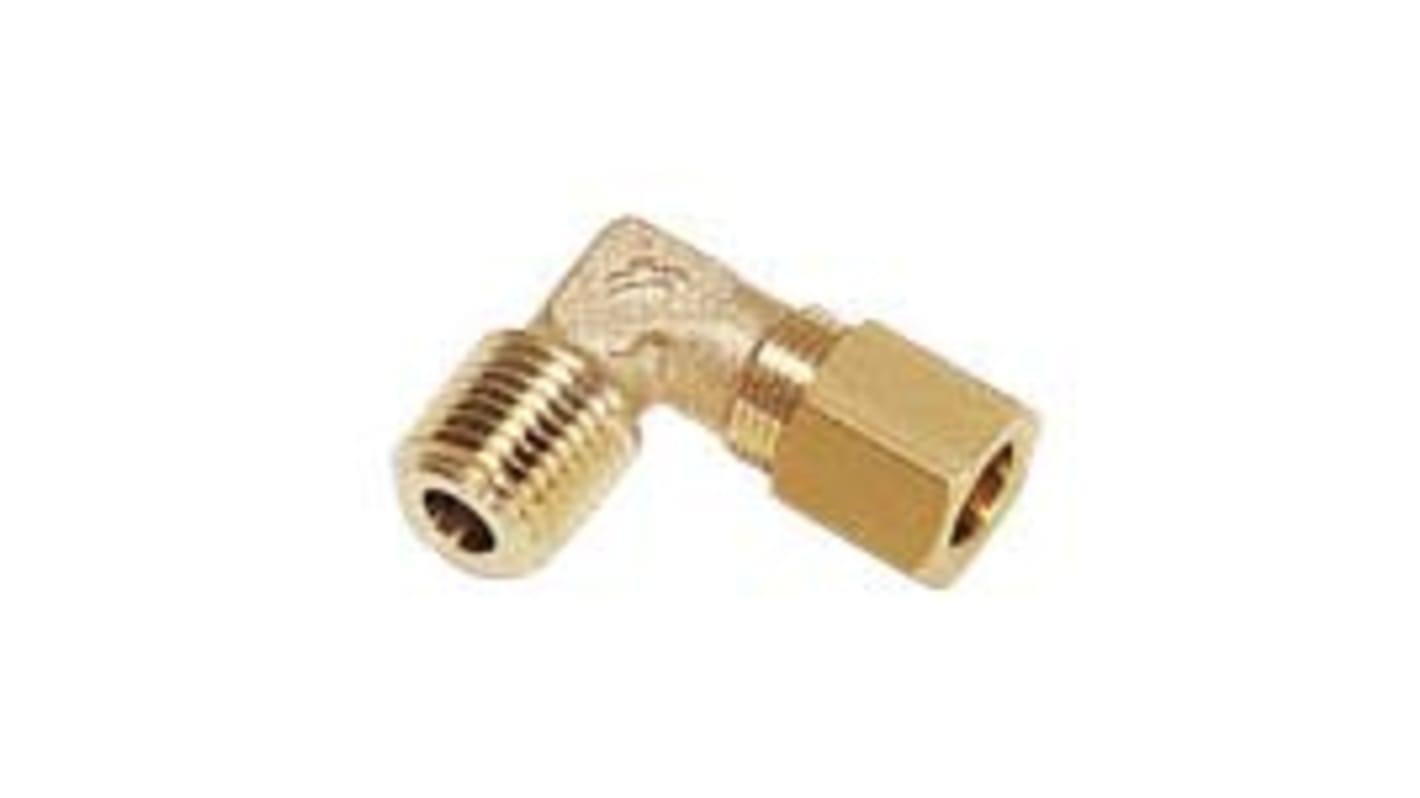 Legris 0109 Series Elbow Threaded Adaptor, R 3/8 Male to Push In 14 mm, Threaded-to-Tube Connection Style