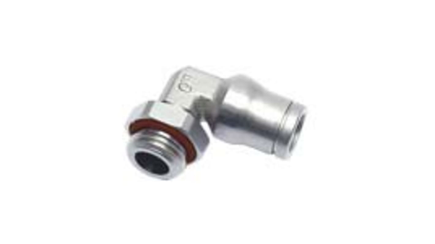 Legris LF3600 Series Elbow Threaded Adaptor, M5 Male to Push In 4 mm, Threaded-to-Tube Connection Style