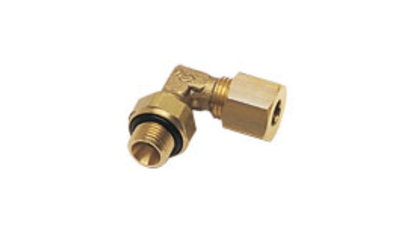 Legris 0199 Series Elbow Threaded Adaptor, G 1/4 Male to Push In 6 mm, Threaded-to-Tube Connection Style