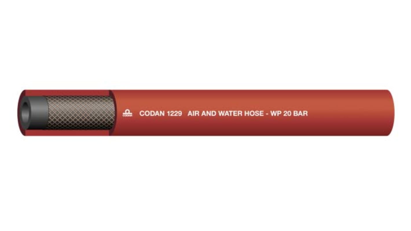 Manguera flexible RS PRO de EPDM Rojo, long. 25m, Ø int. 9.5mm, para Aire; agua