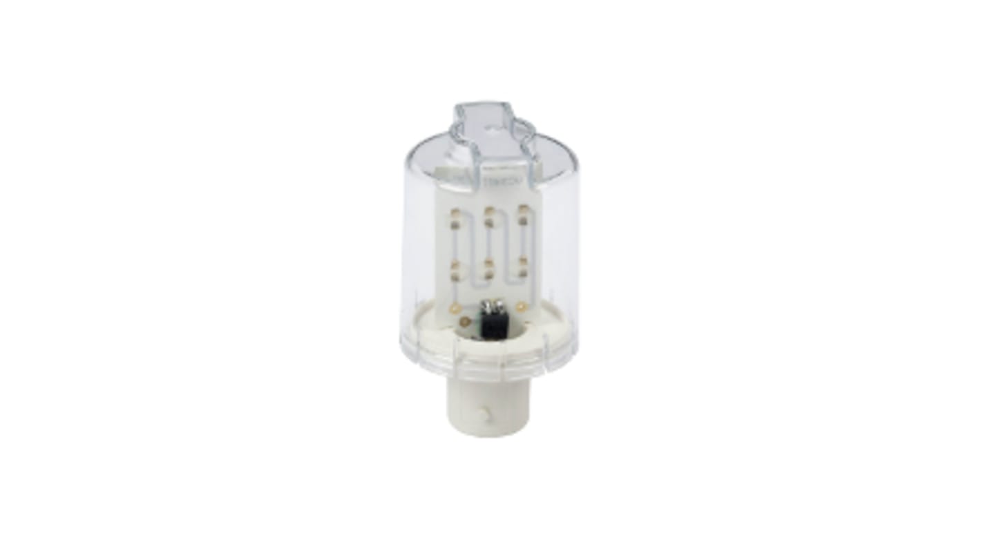 Schneider Electric LED-Lampe 24 V ac/dc, BA15d Sockel Weiß, Glaskolben, LED