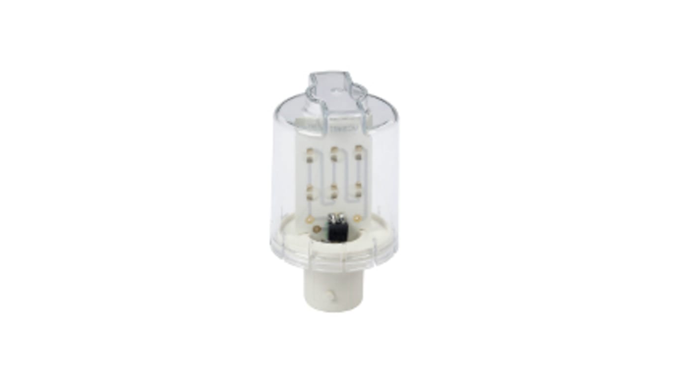 Schneider Electric LED-Lampe 24 V ac/dc, BA15d Sockel Orange, Glaskolben, LED