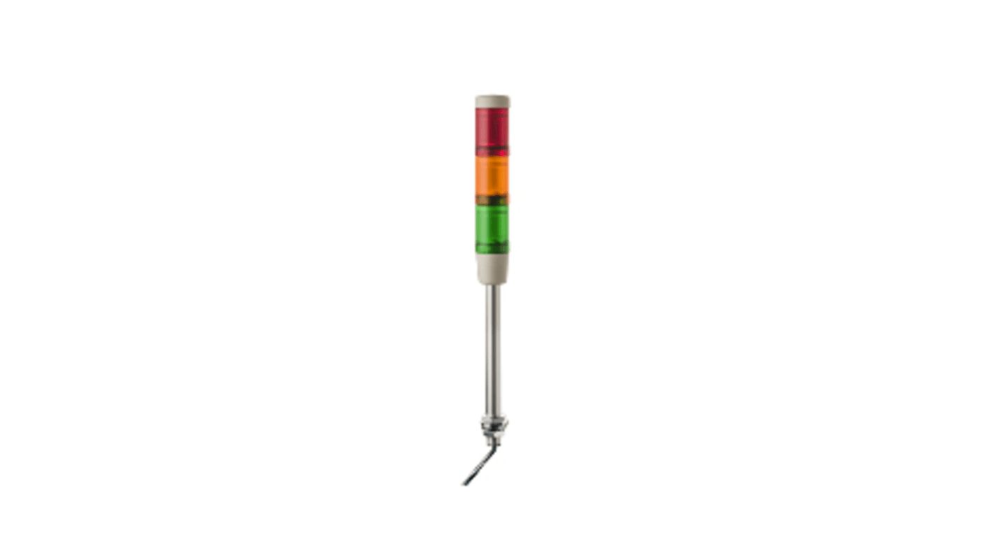 Schneider Electric Harmony XVM LED Signalturm 3-stufig Linse Rot/Grün/Gelb LED Orange, Grün, Rot + Dauer 513mm