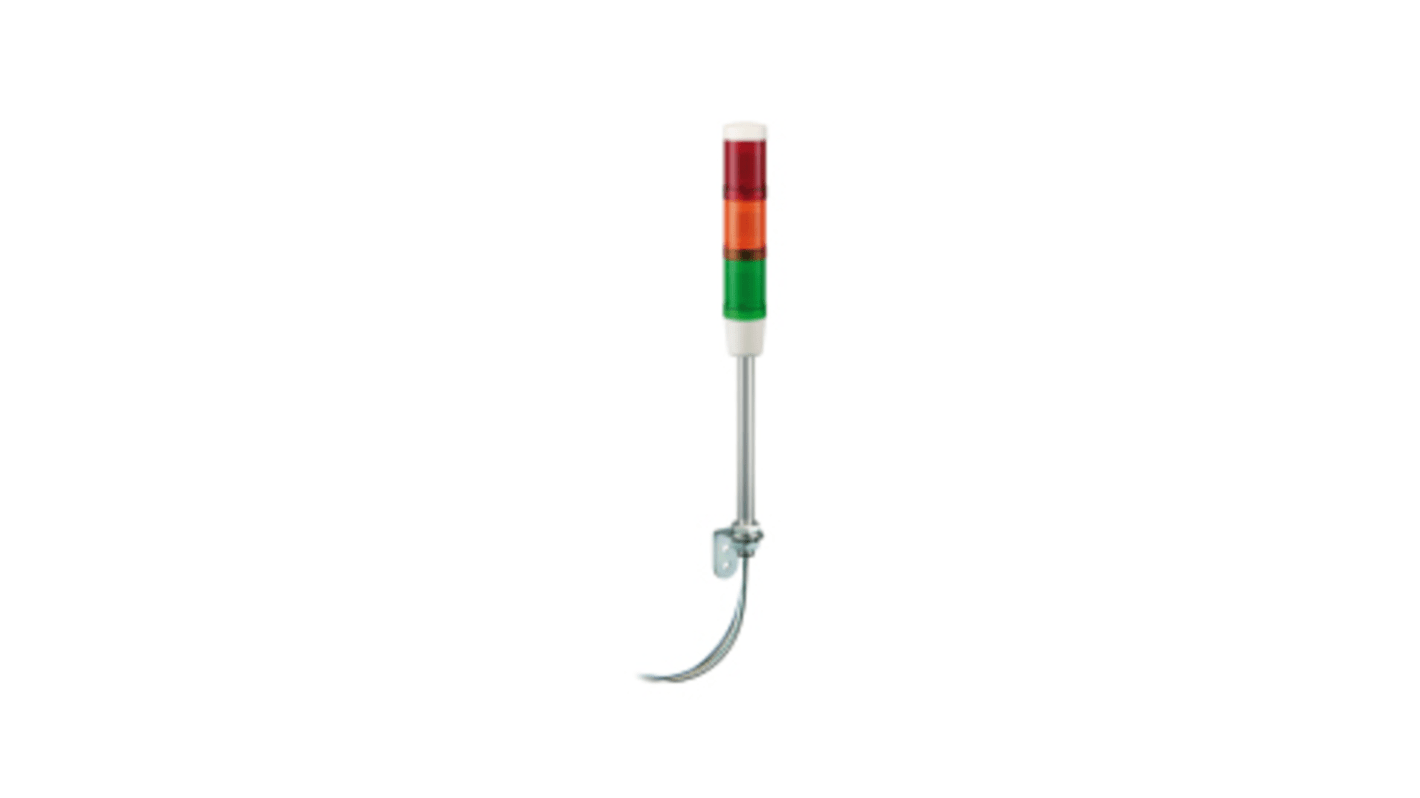 Torretta di segnalazione Schneider Electric, 230 V ca, LED, 3 elementi, lenti Rosso/Verde/Ambra