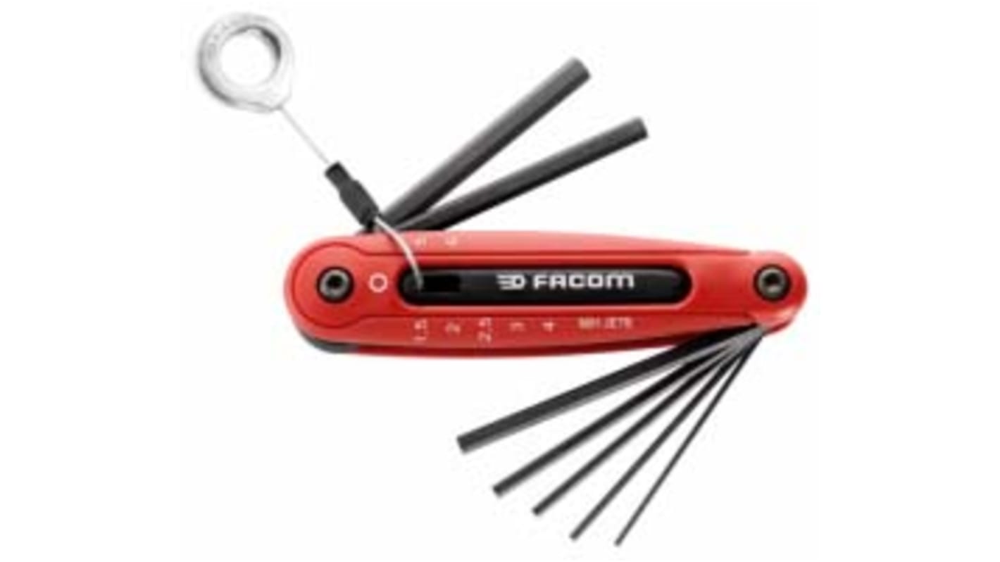 Facom 7 piece Folding Metric Hex Key Set, 2.5mm