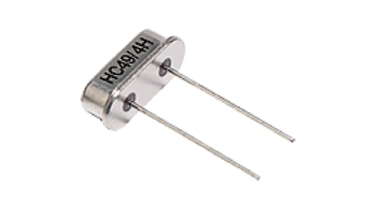 IQD 10MHz Quarzmodul, Durchsteckmontage, ±30ppm, 30pF, B. 4.7mm, H. 4.1mm, L. 11.05mm, HC49/4H, 2-Pin