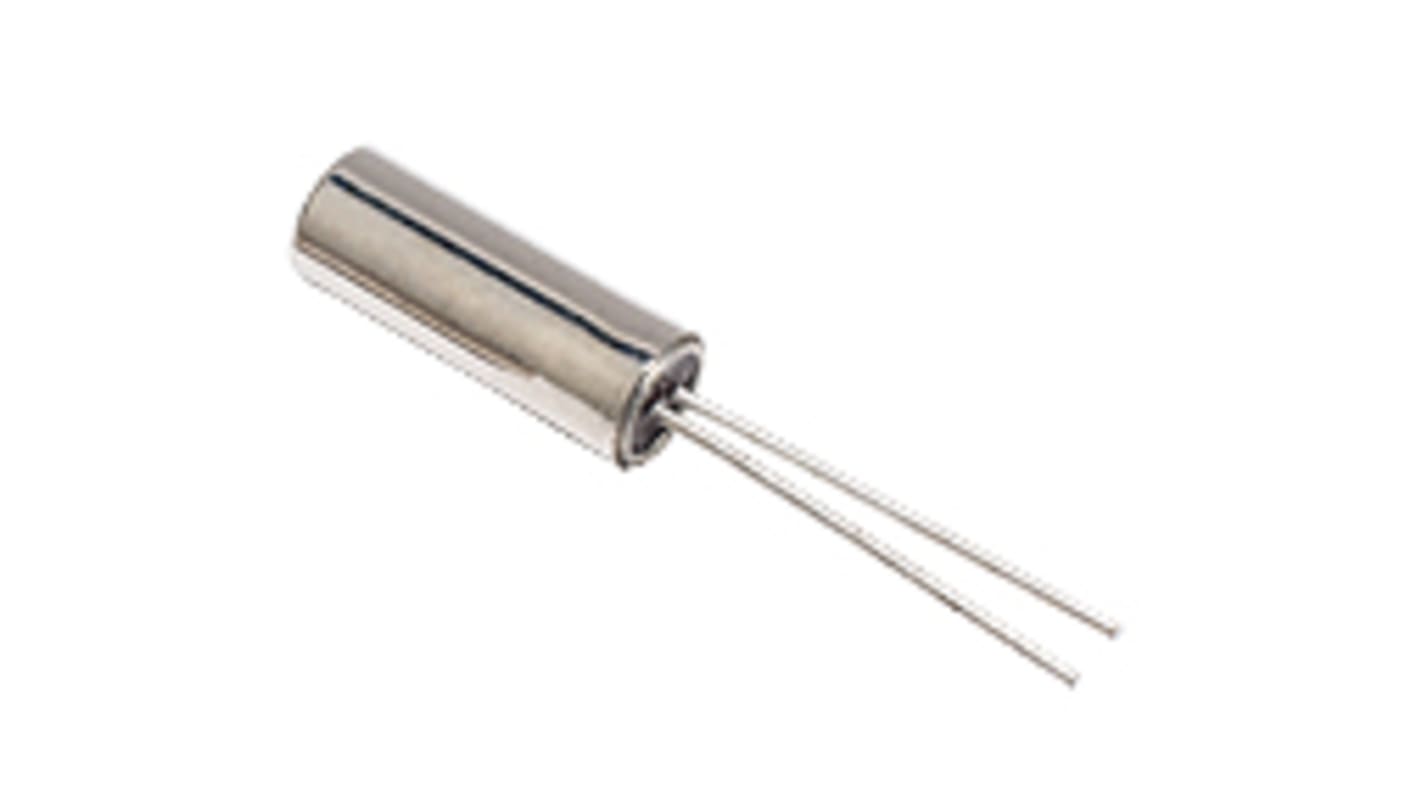 IQD 32.768kHz Crystal Unit ±20ppm Cylinder 2-Pin 2 (Dia.) x 6.2mm