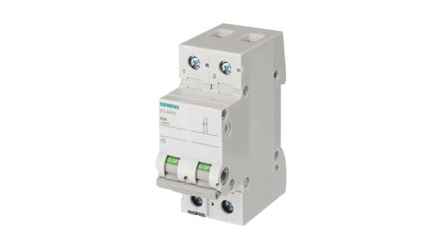 Interruttore di isolamento Siemens 5TL1292-0 serie 5TL1, 2P, 2 NO, 125A, 440V