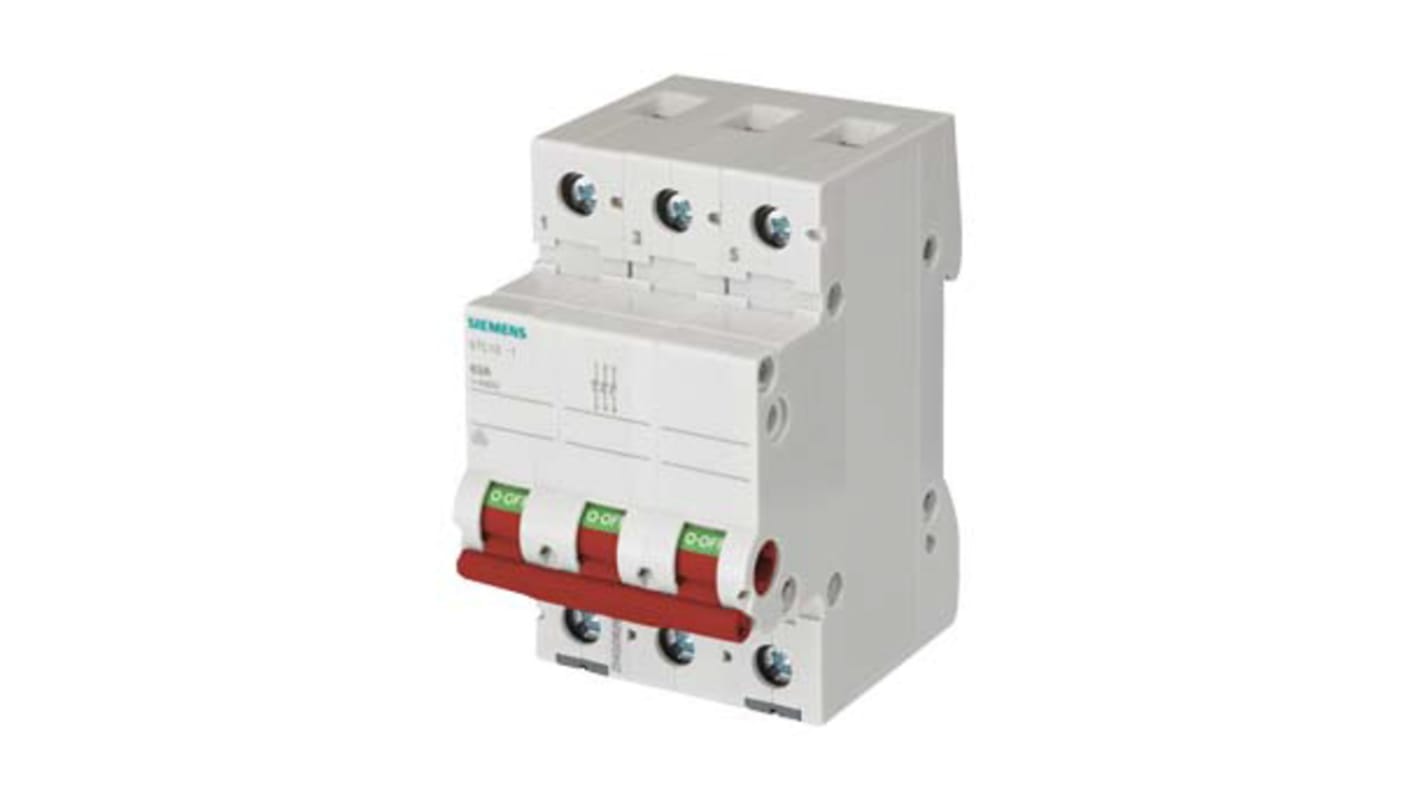 Siemens 5TL1 Trennschalter 3-polig 63A Rot 440V 3 Schließer