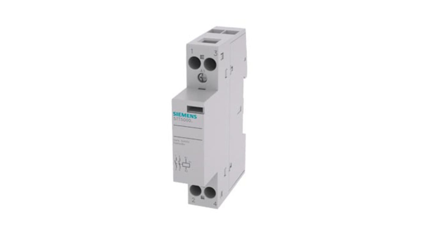 Siemens 5TT Series Contactor, 24 V ac/dc Coil, 2-Pole, 20 A, 2NO, 230 V ac