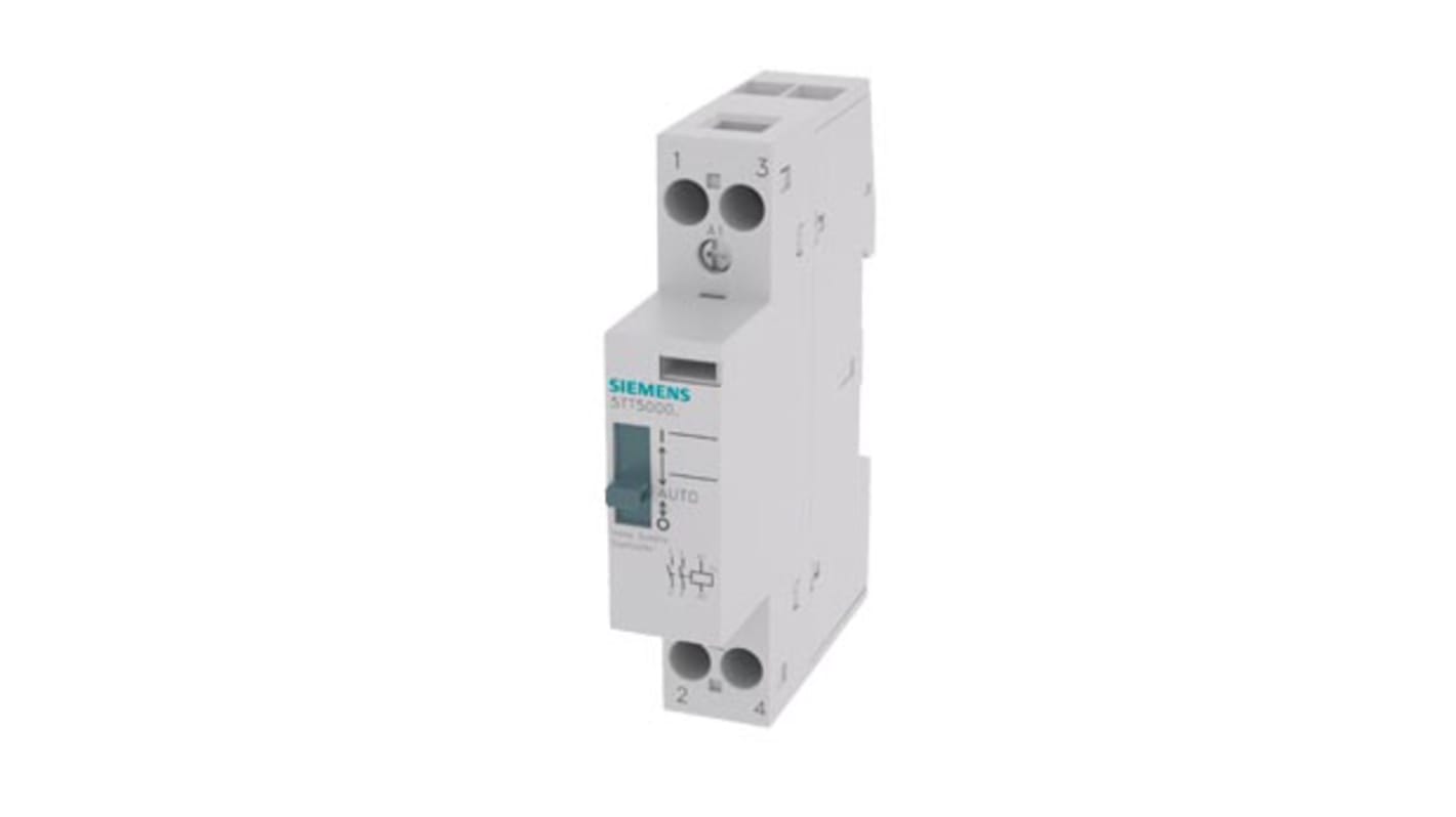 Siemens 5TT Series Contactor, 230 V ac Coil, 2-Pole, 20 A, 2NO, 230 V ac