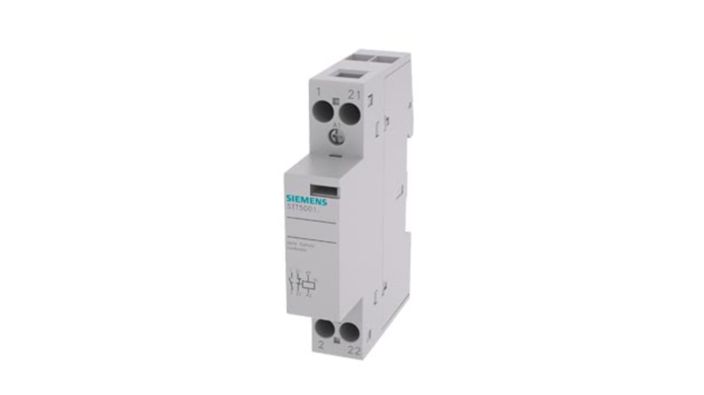 Siemens 5TT Series Contactor, 230 V ac Coil, 2-Pole, 20 A, 1NO + 1NC, 230 V ac