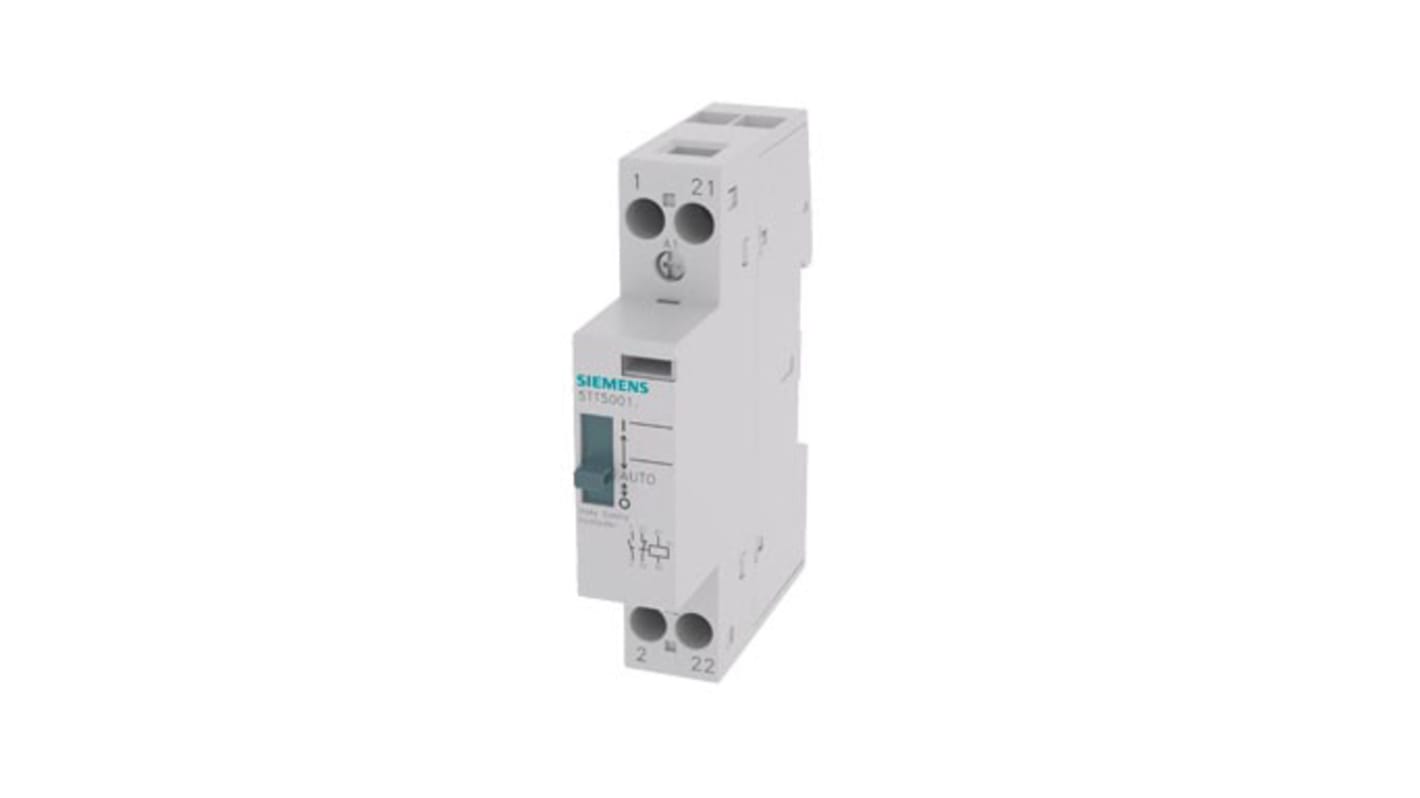 Contattore Siemens, serie 5TT, 2 poli, 1 NO + 1 NC, 20 A, bobina 230 V c.a.