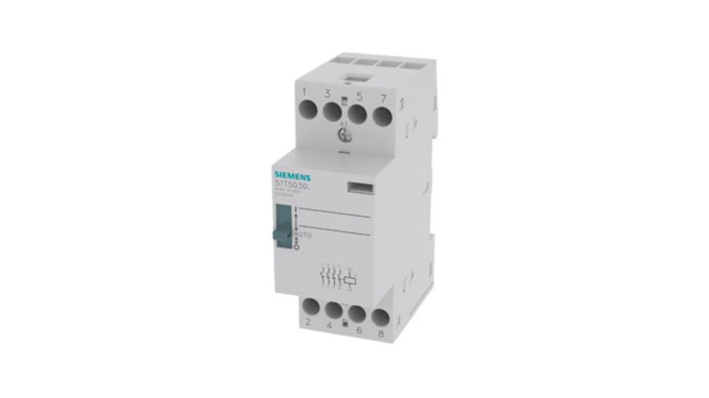 Siemens 5TT Series Contactor, 24 V ac/dc Coil, 4-Pole, 25 A, 4NO, 400 V ac