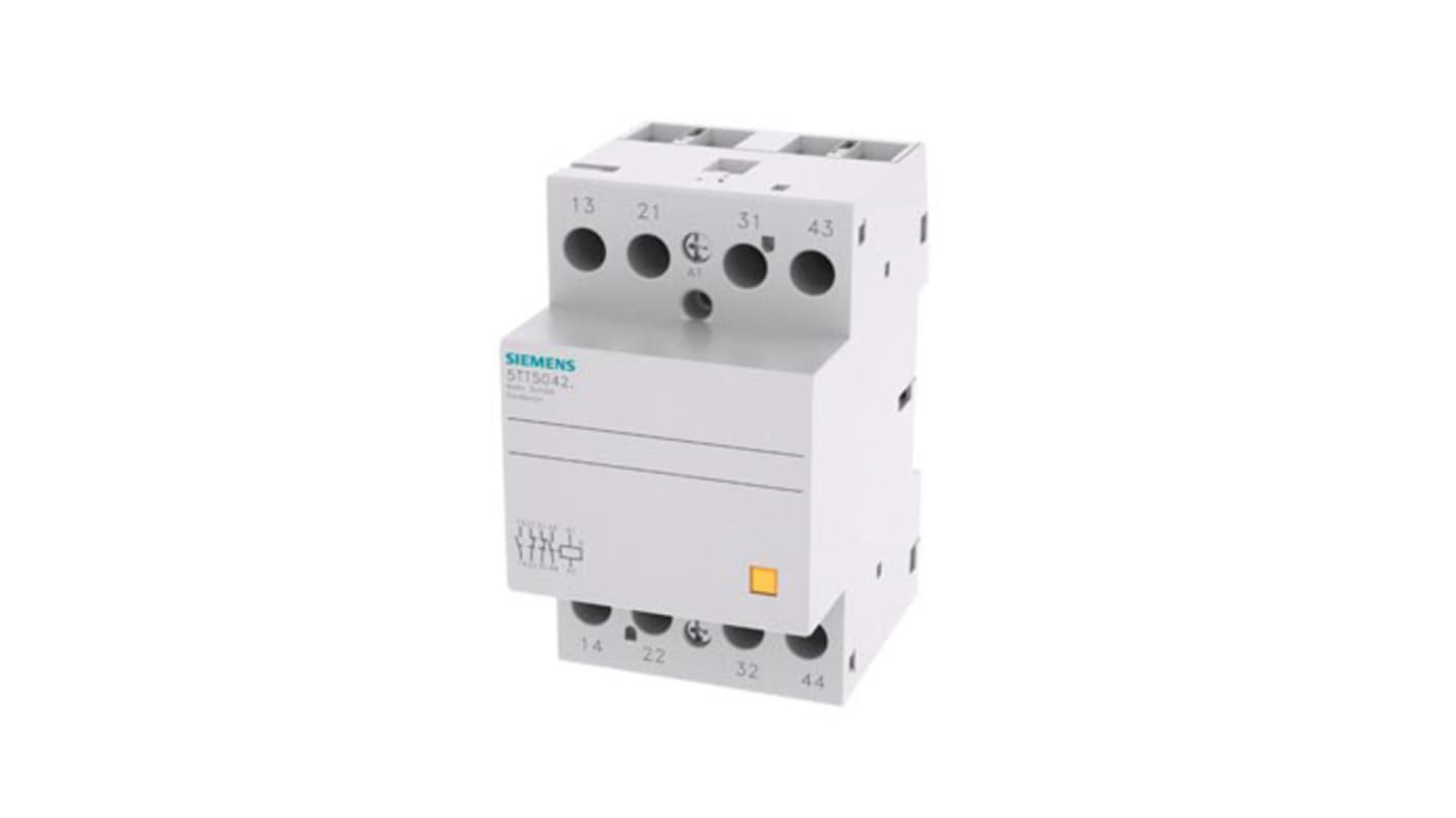 Siemens 5TT Series Contactor, 24 V ac/dc Coil, 4-Pole, 40 A, 2NO + 2NC, 400 V ac