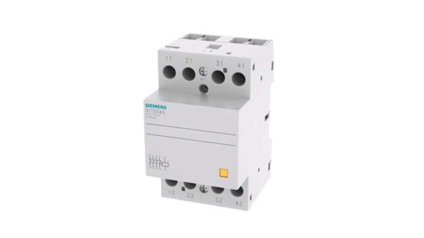 Contattore Siemens, serie 5TT, 4 poli, 4NC, 40 A, bobina 220 V ca/cc