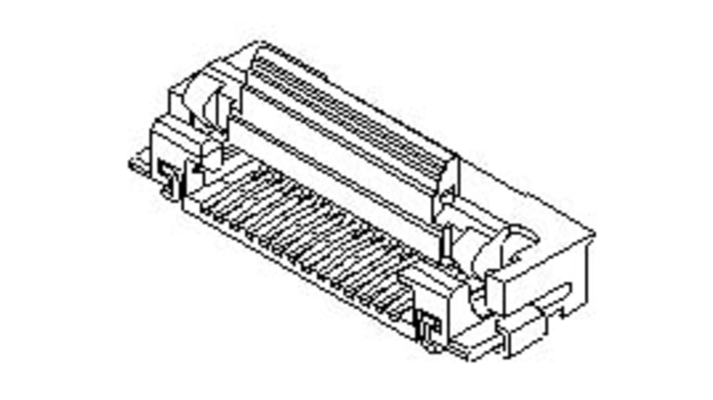 Molex, Easy-On, 52892 0.5mm Pitch 8 Way Right Angle Male FPC Connector, ZIF Bottom Contact