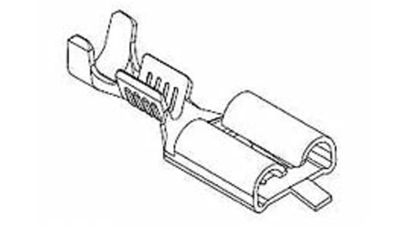 Conector de crimpado hembra Molex, 6.35 x 0.81mm, 0.5mm² → 1mm², de Latón estañado