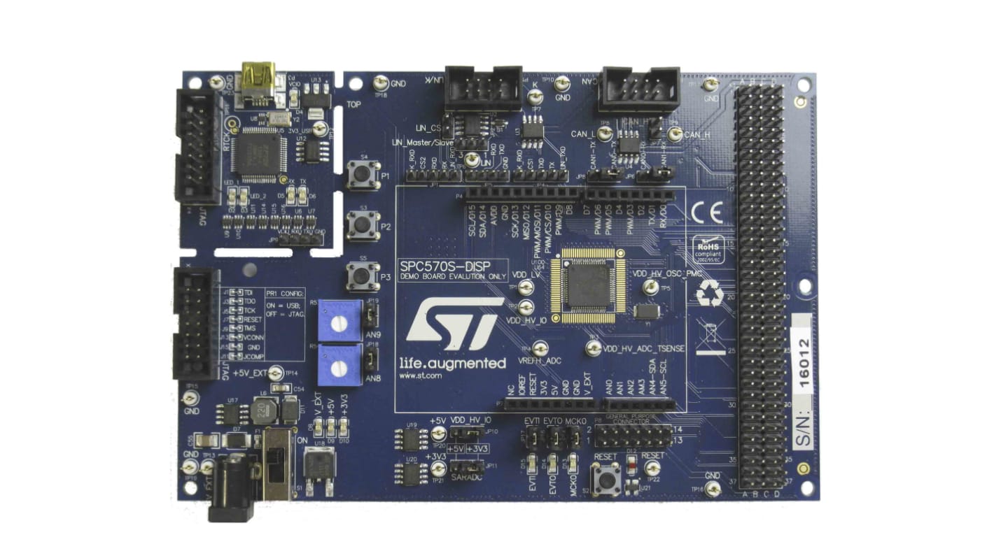 Placa de evaluación Discovery de STMicroelectronics, con núcleo 32 bit CPU