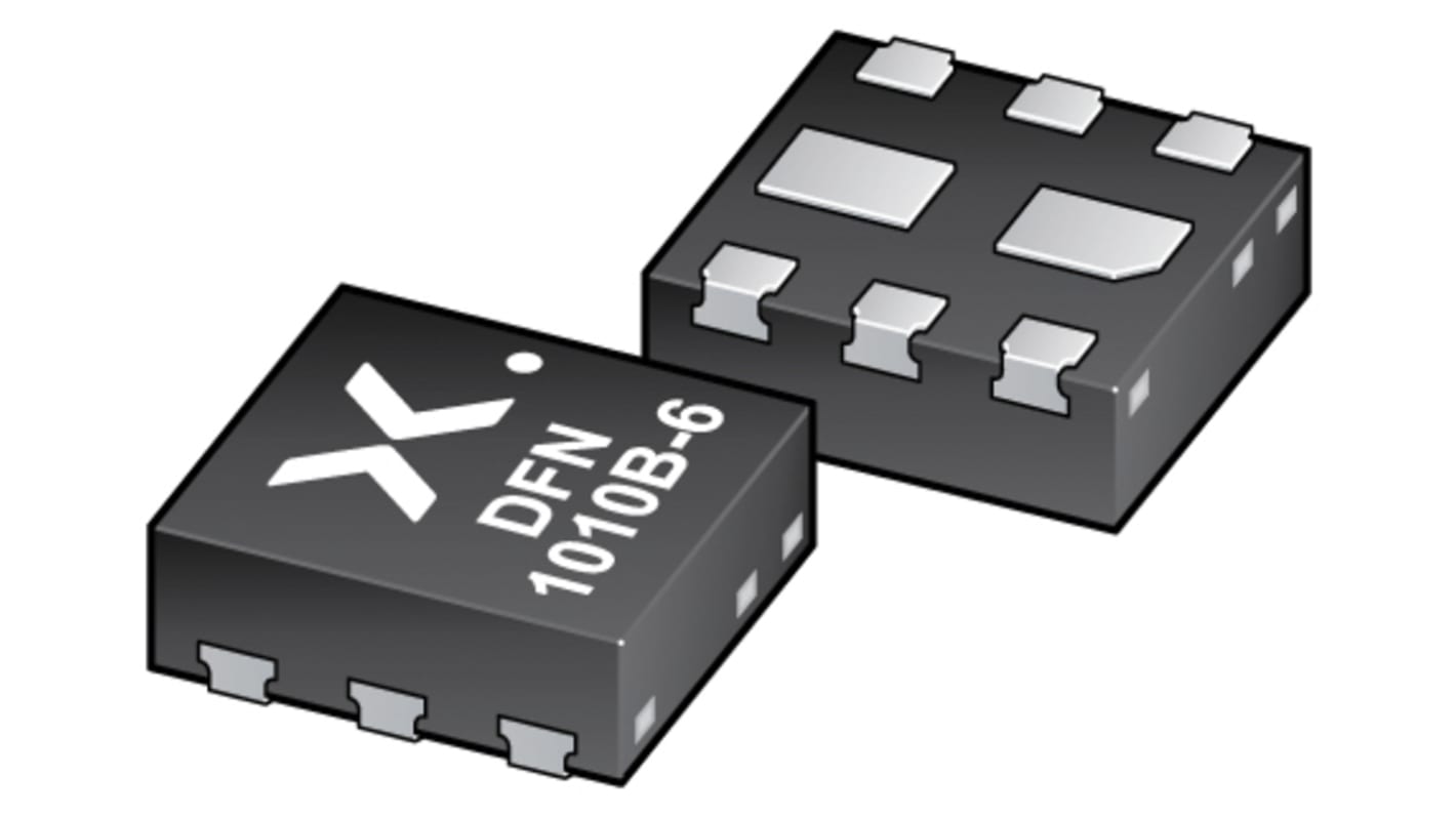 Dual N-Channel MOSFET, 600 mA, 20 V, 8-Pin DFN1010B-6 Nexperia PMDXB600UNEZ