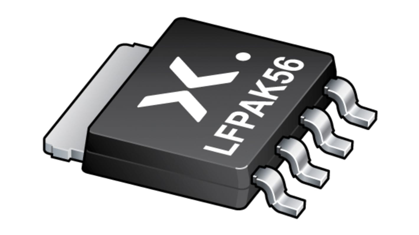 Transistor, PHPT60610PYX, PNP -10 A -60 V LFPAK56, SOT669, 4 + Tab pines, 85 MHz, Simple