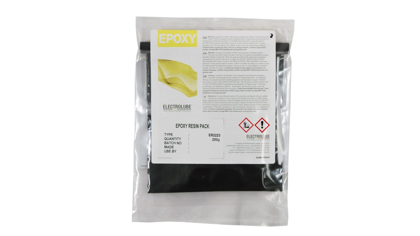 Żywica i klej epoksydowy, 250 g, w saszetce, do PBC, -40 → +180°C, Electrolube