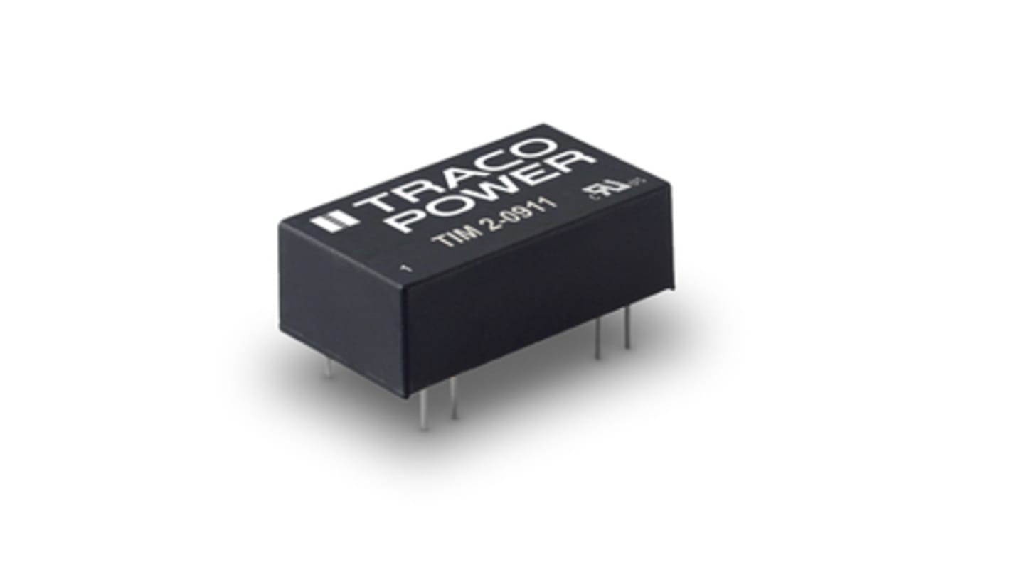 TRACOPOWER TIM 2 DC-DC Converter, 5V dc/ 400mA Output, 18 → 36 V dc Input, 2W, Through Hole, +105°C Max Temp