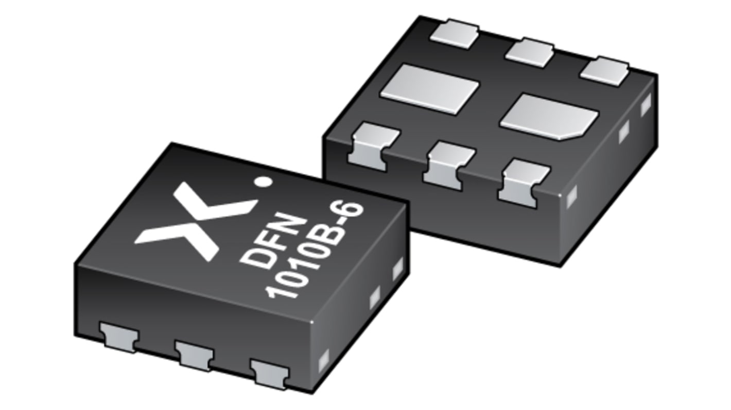 Nexperia Pチャンネル MOSFET-20 V 500 mA 表面実装 パッケージDFN1010B-6 8 ピン