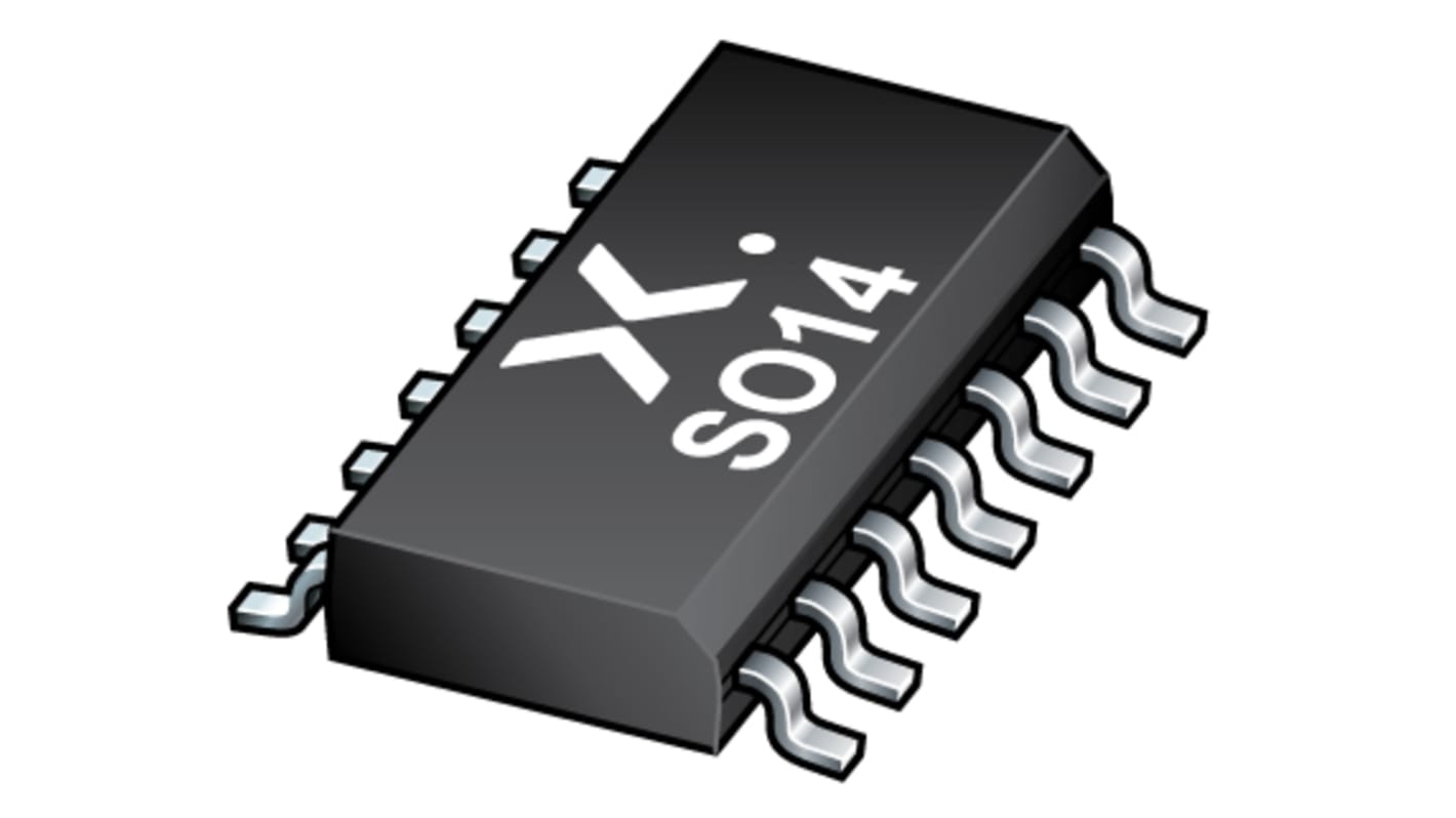 Nexperia Logikgatter, 4-Elem., NAND, AHC, TTL, 8mA, 14-Pin, SOIC, 2 Schmitt-Trigger-Eingang